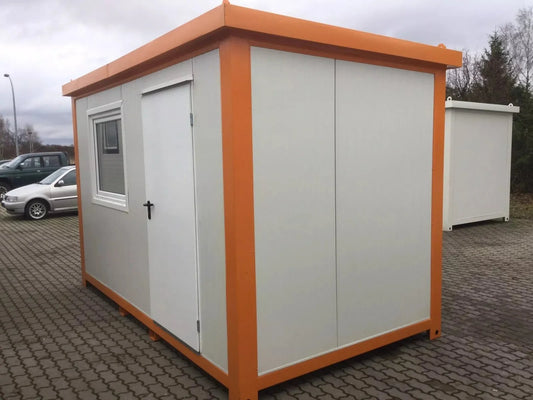 Conteneur bureau 4 x 2,4 m – Poste de sécurité / Contrôle d'accès 9,6 m²
