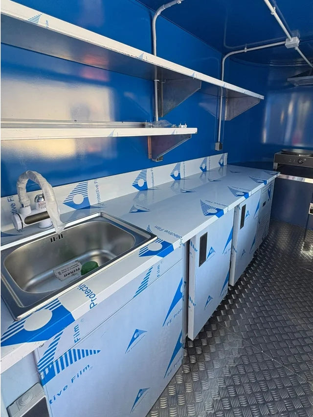 Remorque food truck professionnelle à double essieu