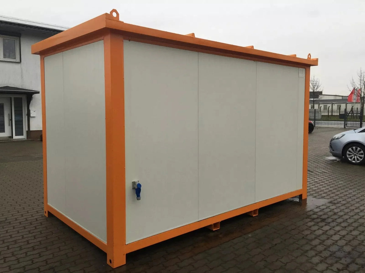 Conteneur bureau 4 x 2,4 m – Poste de sécurité / Contrôle d'accès 9,6 m²