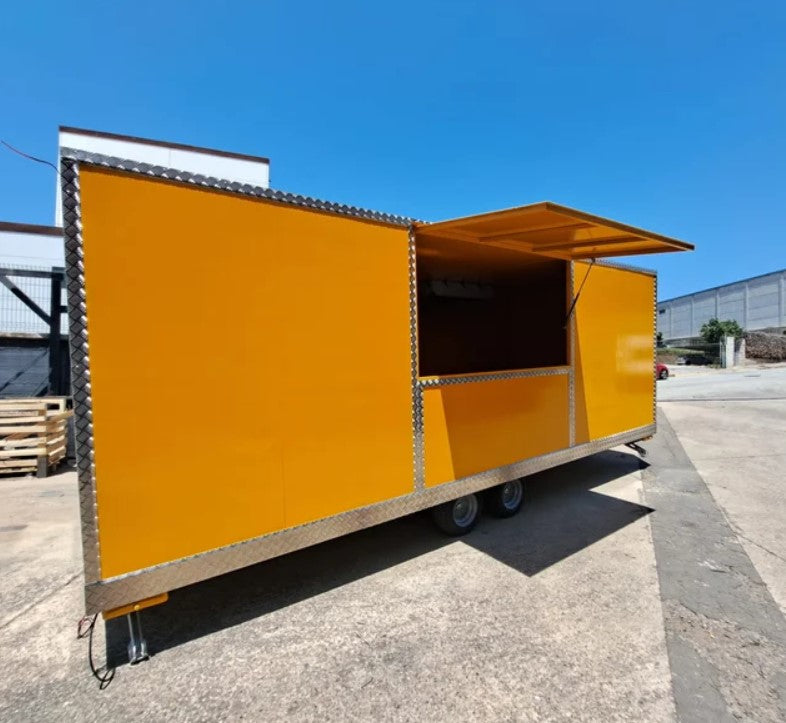 Remorque food truck modulaire professionnelle – Double essieu