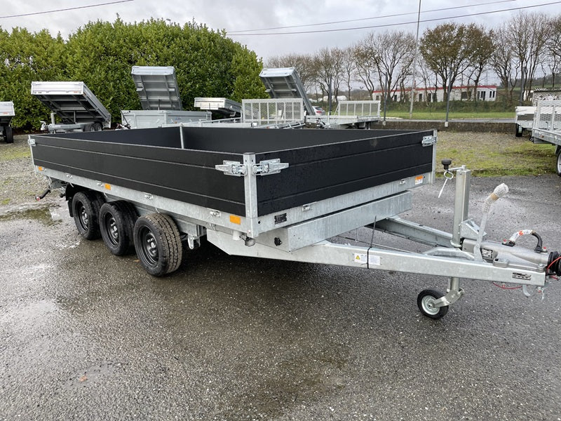 Remorque benne trilatérale Saris K3 406 x 204