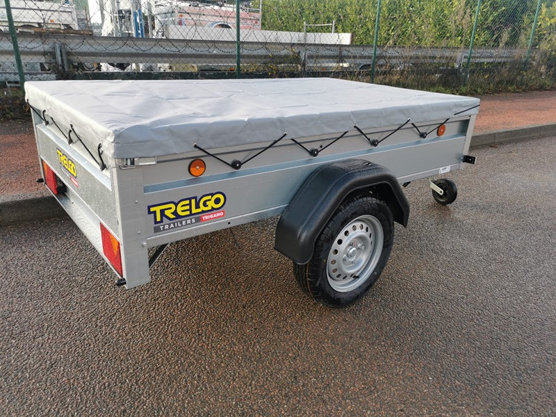 Remorque à bagages TRELGO avec roue jockey et bâche