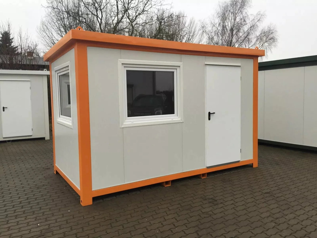 Conteneur bureau 4 x 2,4 m – Poste de sécurité / Contrôle d'accès 9,6 m²