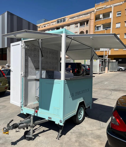 Remorque kiosque / food truck compact à un essieu