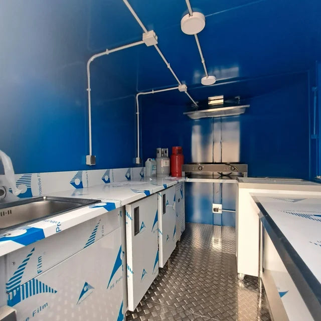 Remorque food truck professionnelle à double essieu
