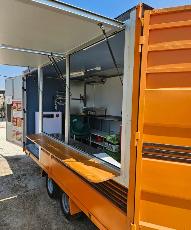 Remorque food truck professionnelle à double essieu