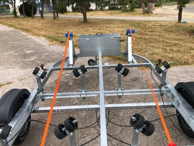 Remorque porte-bateau et Jet Ski professionnelle à double essieu freiné