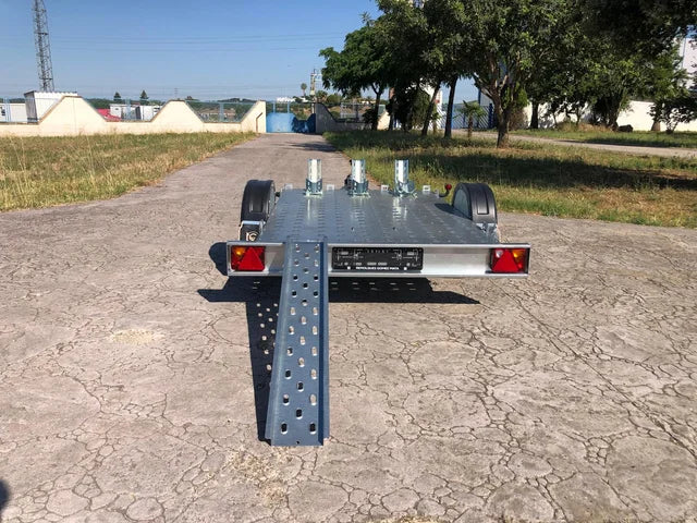 Remorque moto professionnelle – Plateau galvanisé avec rampe