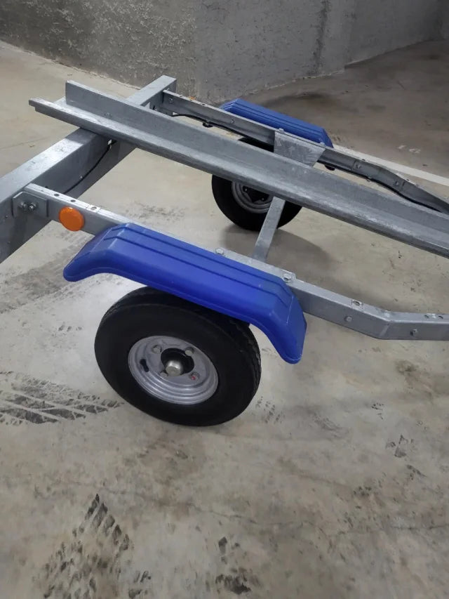Remorque porte-moto monorail galvanisée