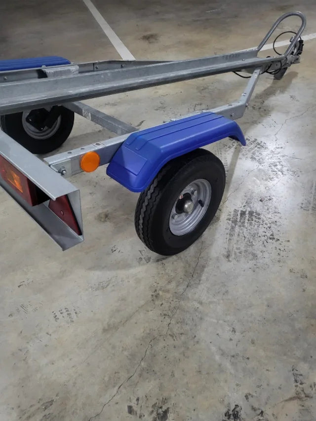 Remorque porte-moto monorail galvanisée