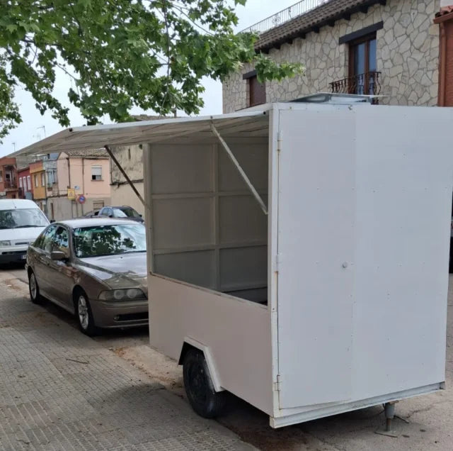 Remorque de vente mobile compacte à simple essieu