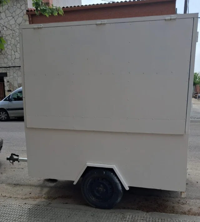 Remorque de vente mobile compacte à simple essieu