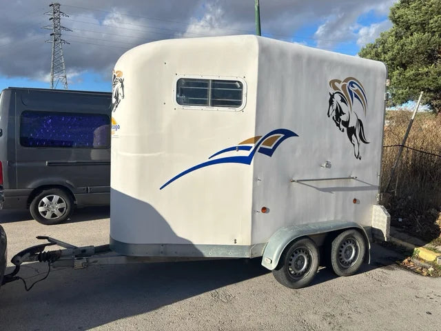 Remorque van pour chevaux à double essieu