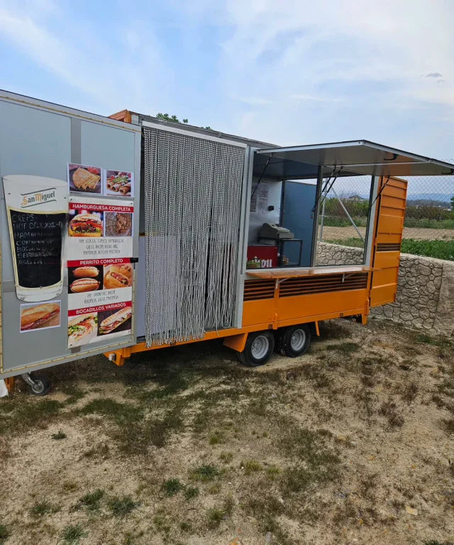 Remorque food truck professionnelle à double essieu