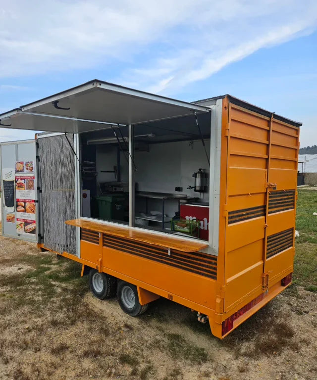 Remorque food truck professionnelle à double essieu