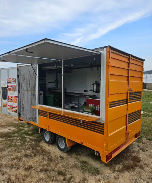 Remorque food truck professionnelle à double essieu