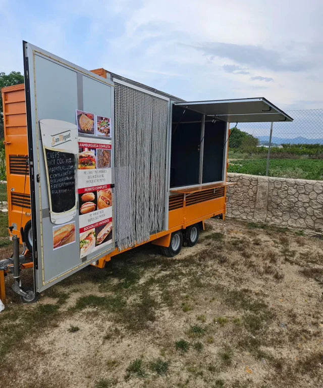 Remorque food truck professionnelle à double essieu