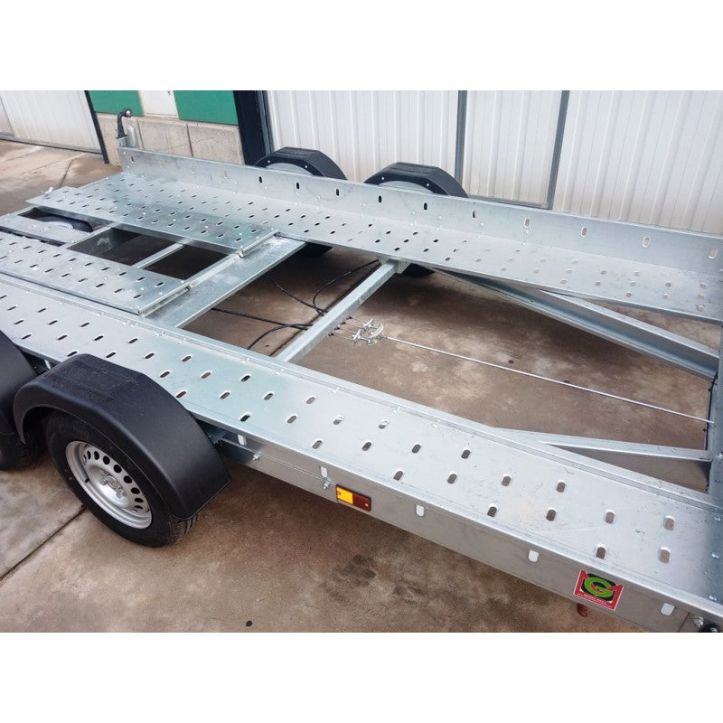 Remorque porte-voiture double essieu